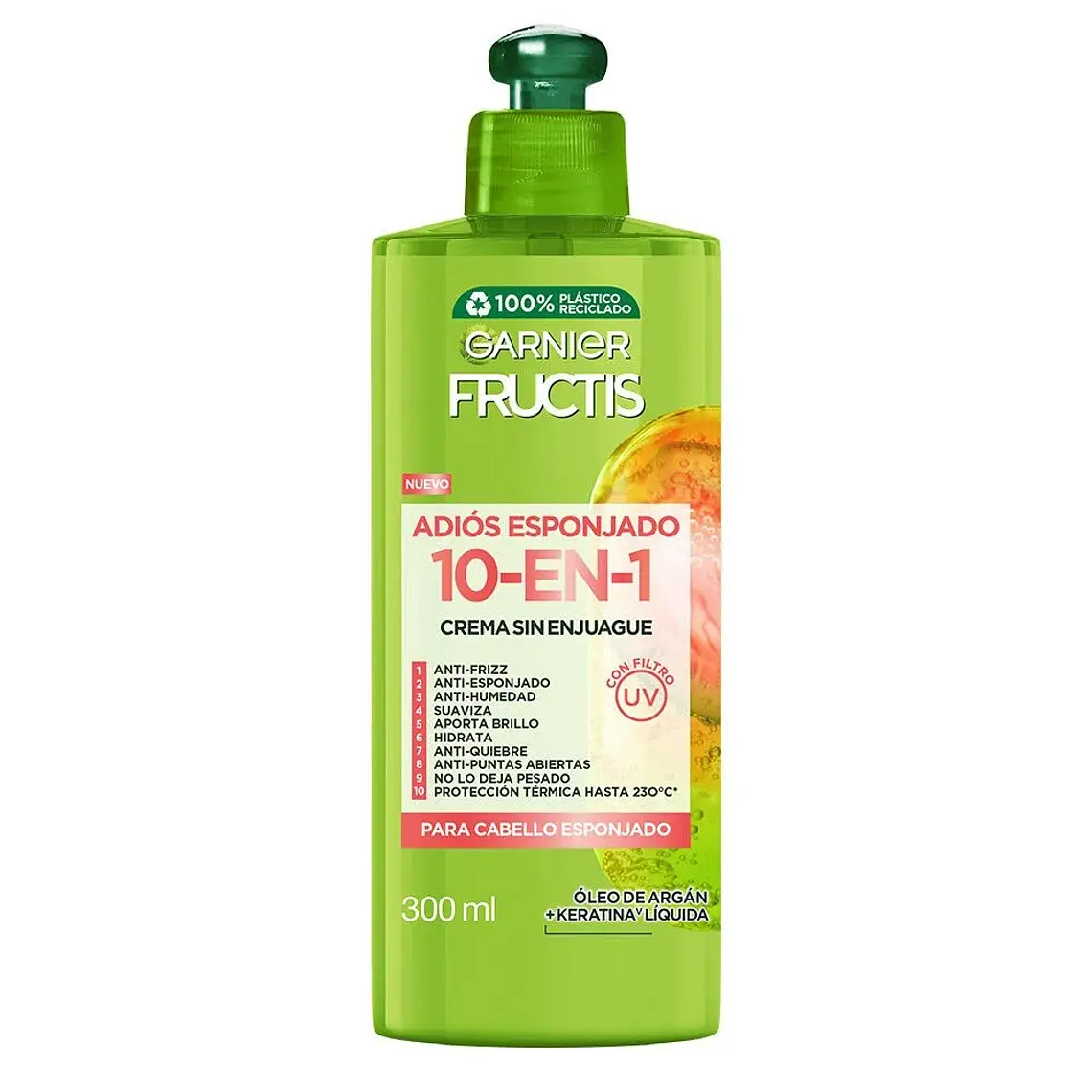 Crema Cabello Adios Esponjado Fructis 10 en 1 - 300 ML - GARNIER 1
