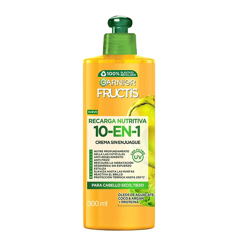 Crema Cabello Recarga Nutritiva Fructis 10 en 1 300 ML - GARNIER