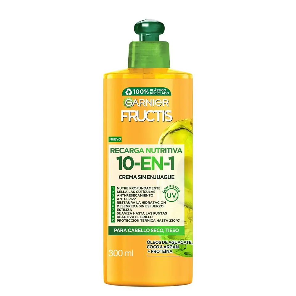 Crema Cabello Recarga Nutritiva Fructis 10 en 1 300 ML - GARNIER 1