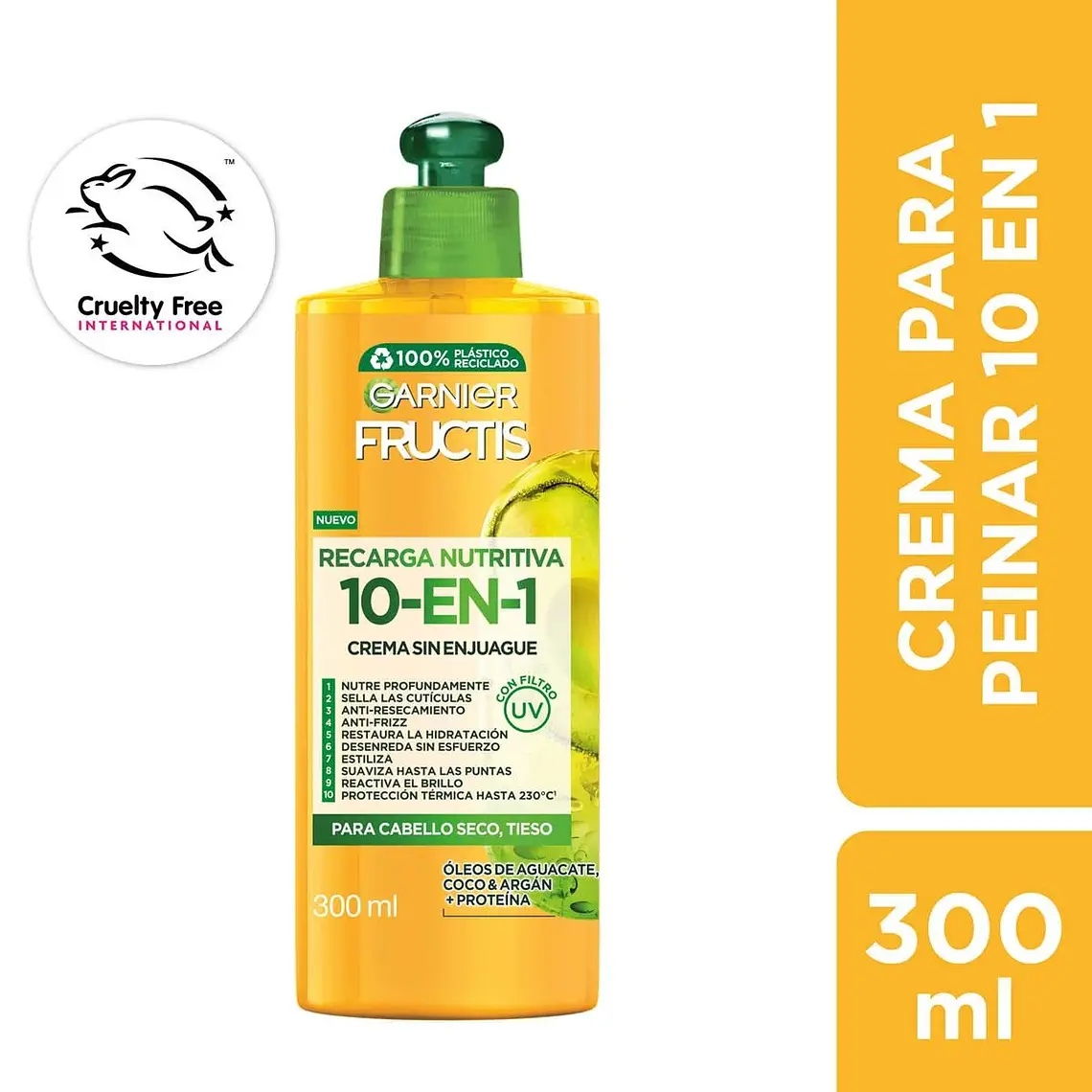 Crema Cabello Recarga Nutritiva Fructis 10 en 1 300 ML - GARNIER 2