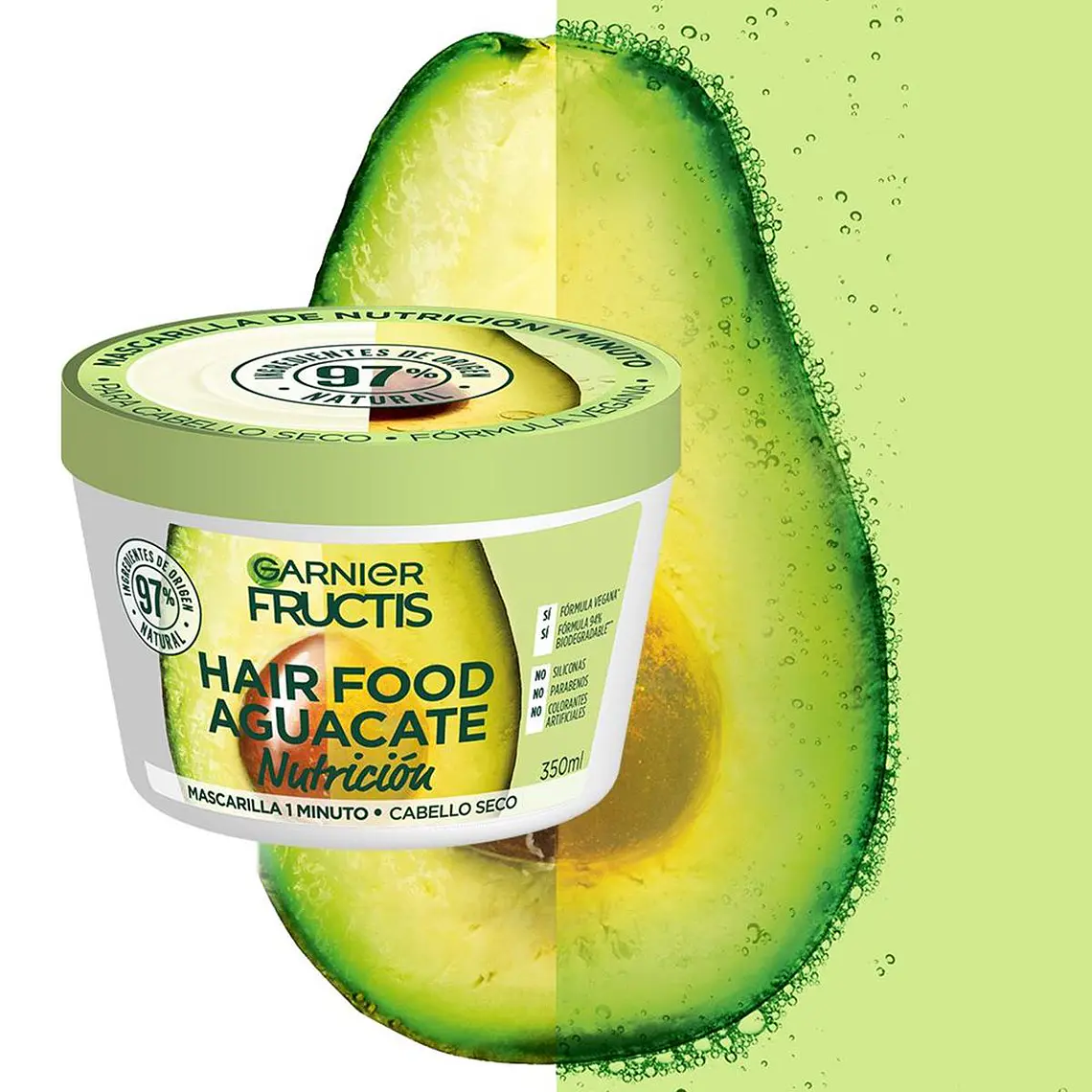 Mascarilla Capilar Hair Food Aguacate 350 ML - GARNIER 3