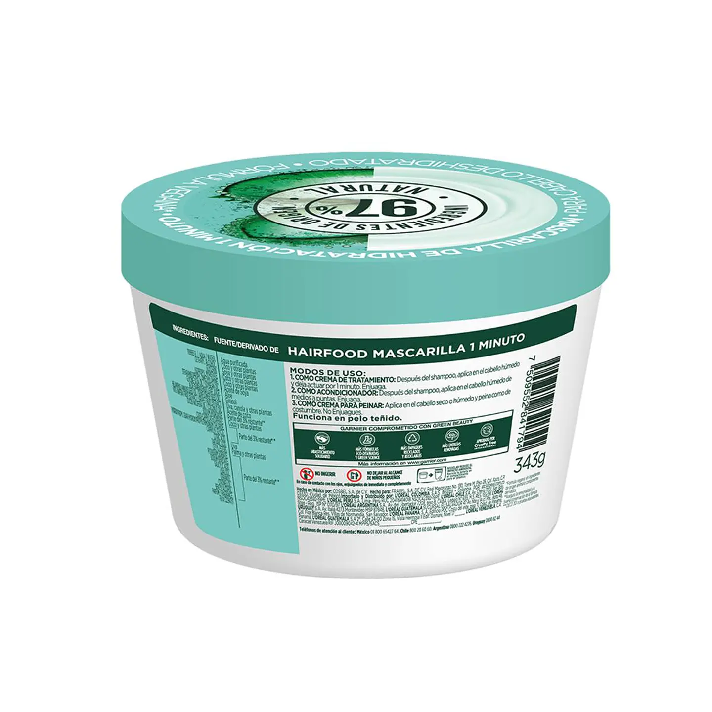 Mascarilla Capilar Hair Food Aloe Vera Hidratación 350 ML - GARNIER 2
