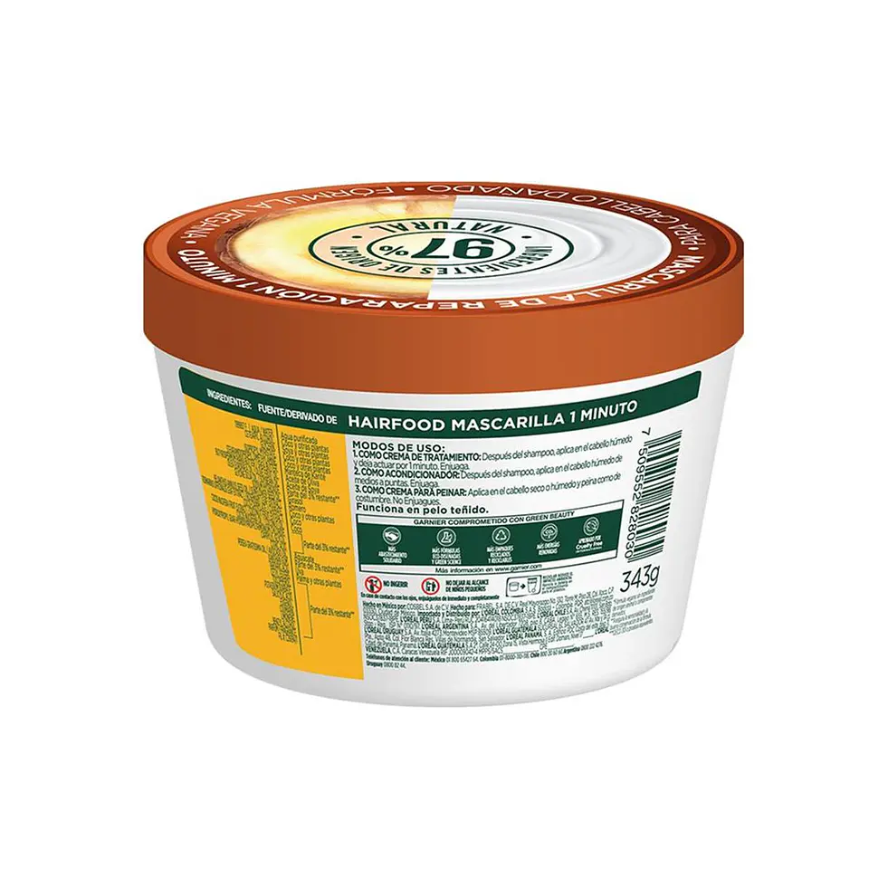 Mascarilla Capilar Hair Food Coco Reparación 350 ML - GARNIER 3