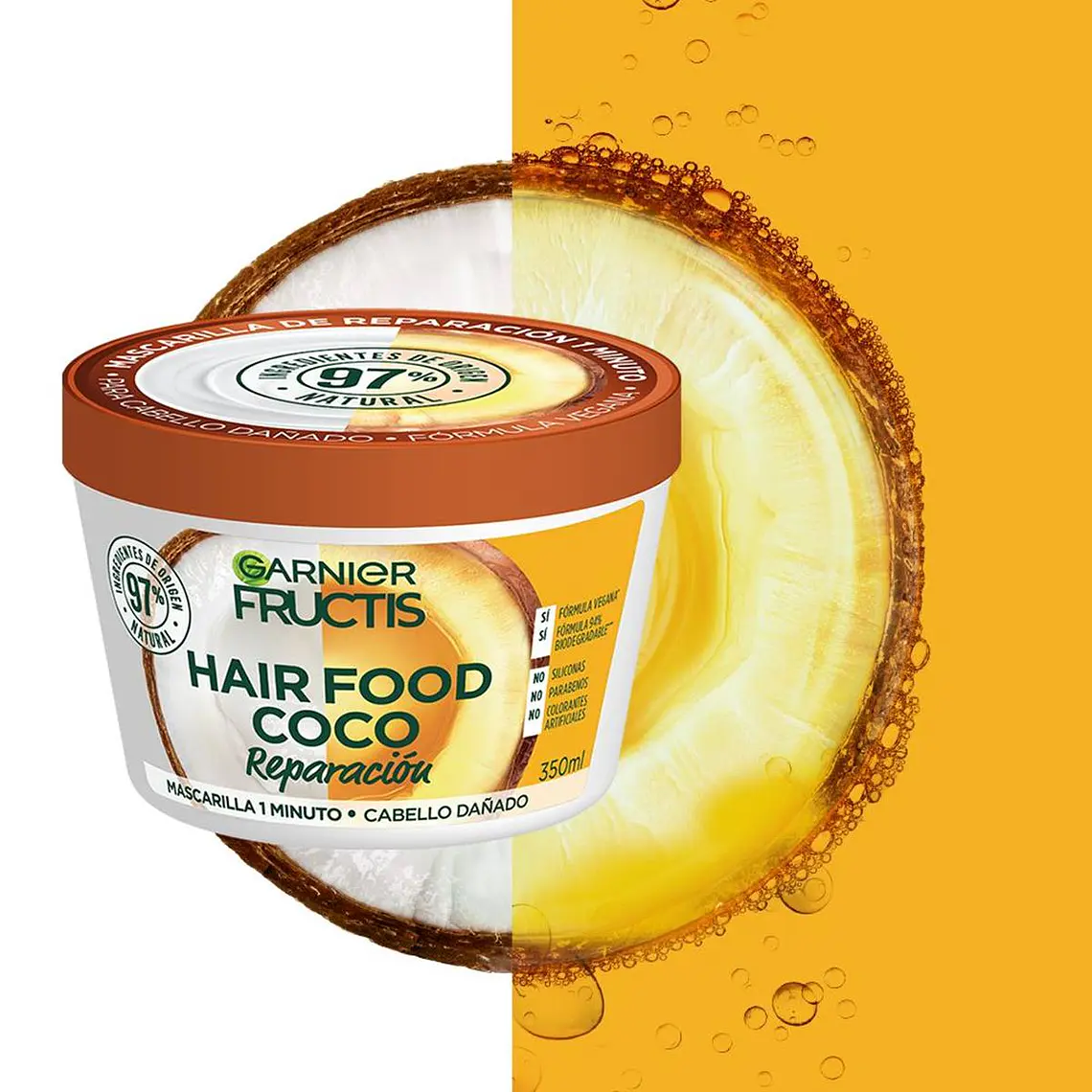 Mascarilla Capilar Hair Food Coco Reparación 350 ML - GARNIER 4