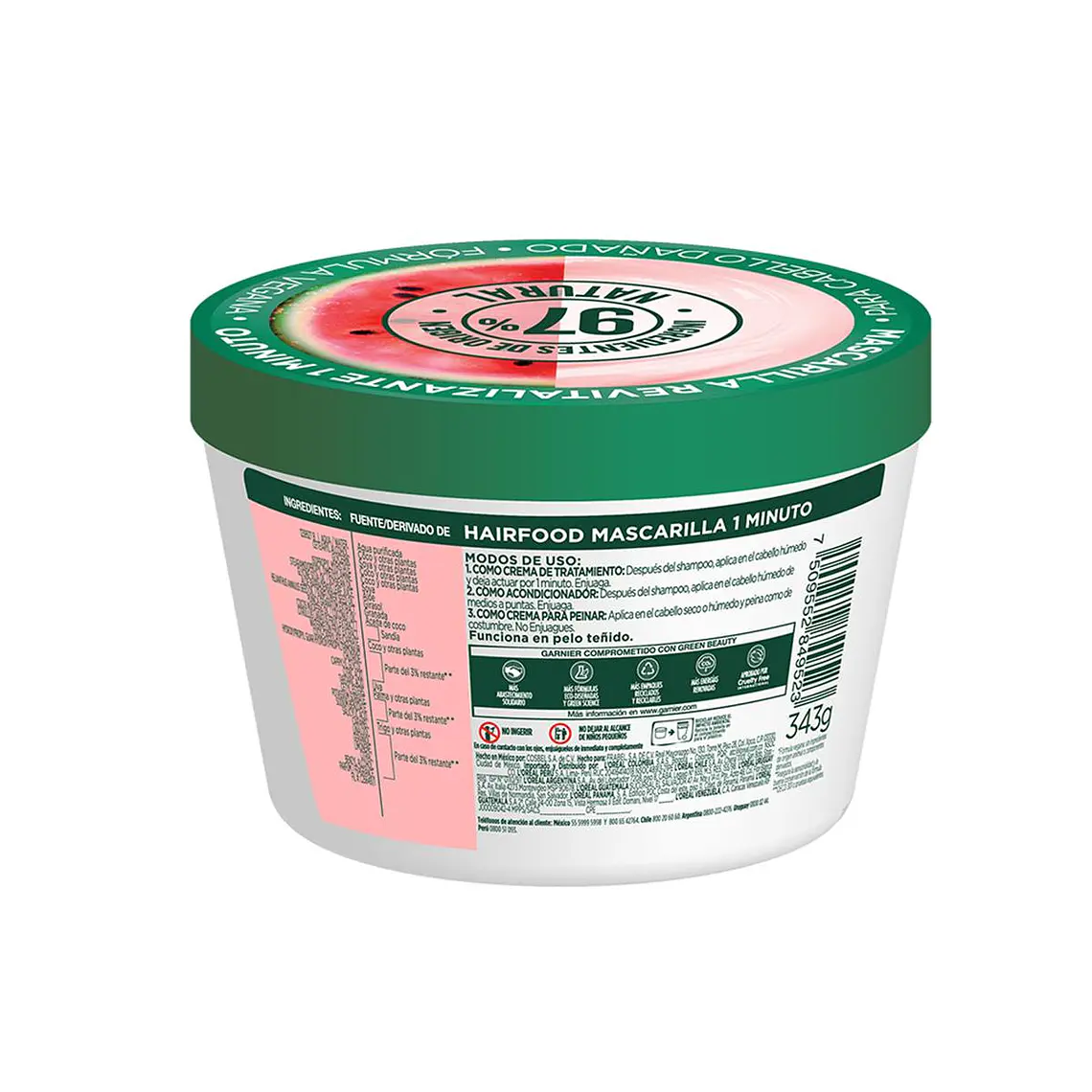 Mascarilla Capilar Hair Food Sandía 350 ML - GARNIER 3