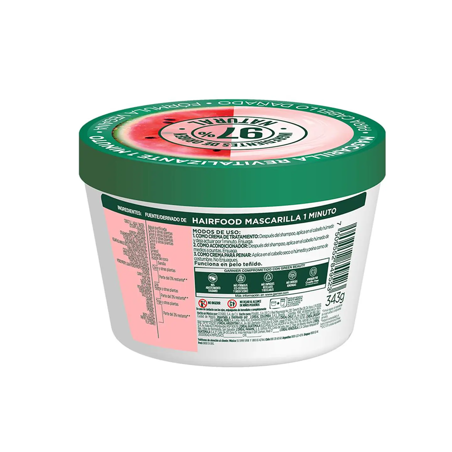 Mascarilla Capilar Hair Food Sandía 350 ML - GARNIER 3