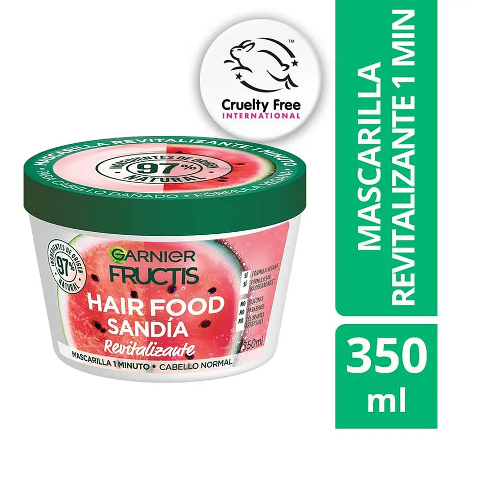 Mascarilla Capilar Hair Food Sandía 350 ML - GARNIER 2