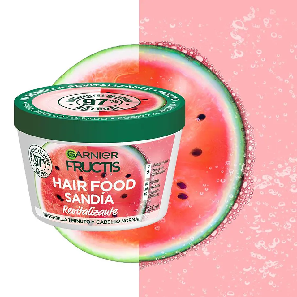 Mascarilla Capilar Hair Food Sandía 350 ML - GARNIER 4