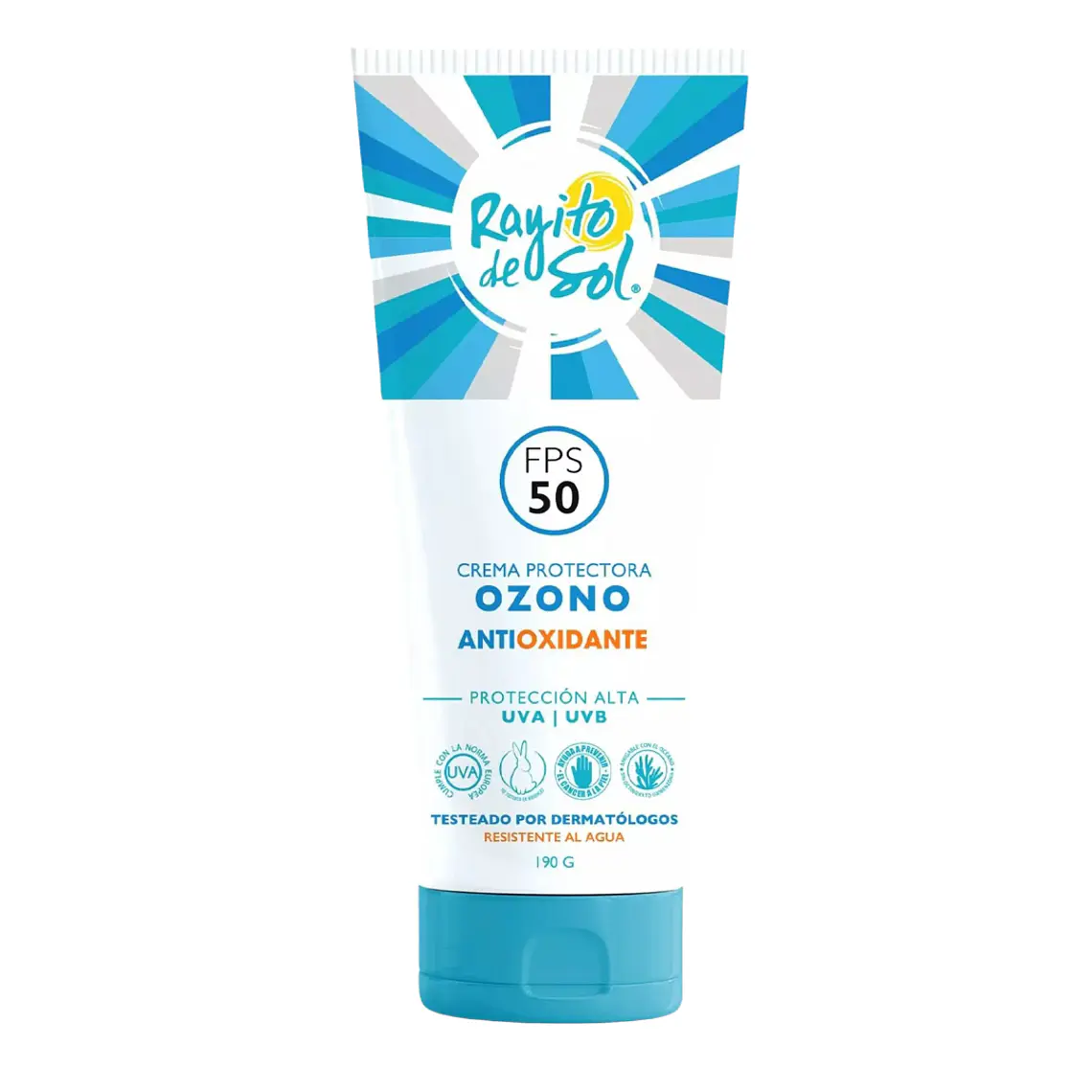 Crema Protectora Ozono AntiOxidante Fps 50 190g X5 - RAYITO DE SOL 2