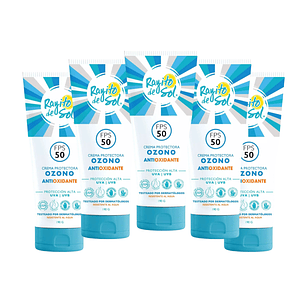 Crema Protectora Ozono AntiOxidante Fps 50 190g X5 - RAYITO DE SOL