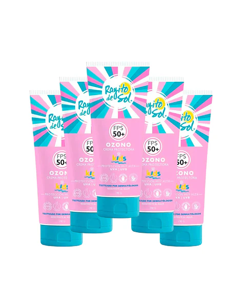 Crema Protectora Ozono Fps 50 Kids 190 G X5 - RAYITO DE SOL