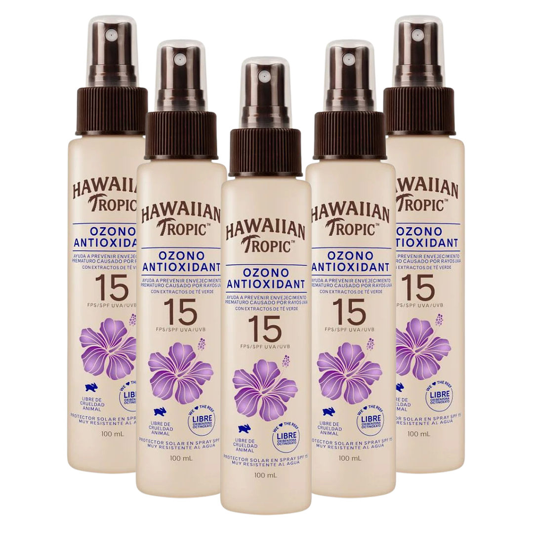 Protector Solar Hawaiian Tropic Ozono Antioxidant Mist FPS 15 100 ML X5 - HAWAIIAN TROPIC 1