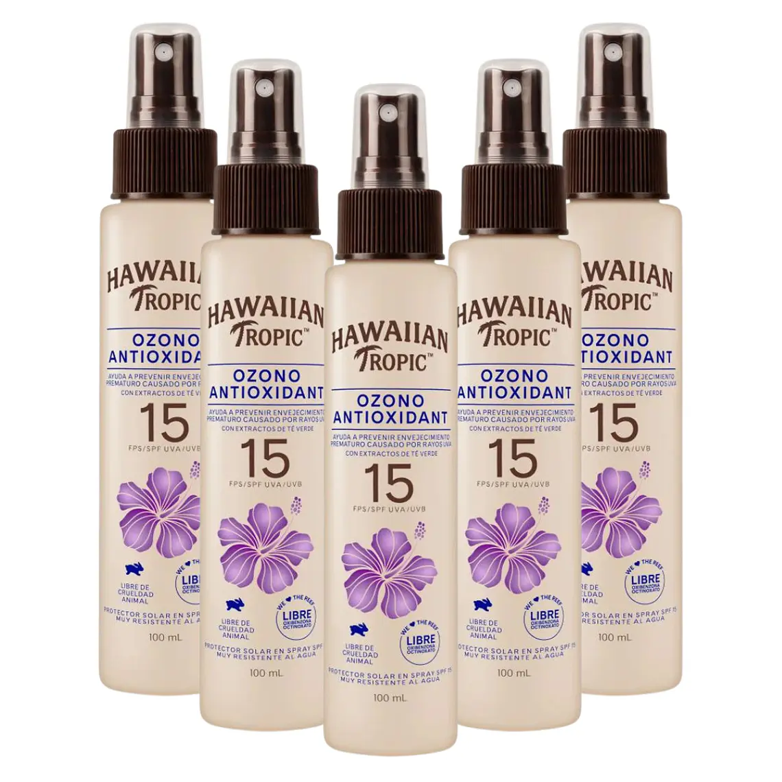 Protector Solar Hawaiian Tropic Ozono Antioxidant Mist FPS 15 100 ML X5 - HAWAIIAN TROPIC 1