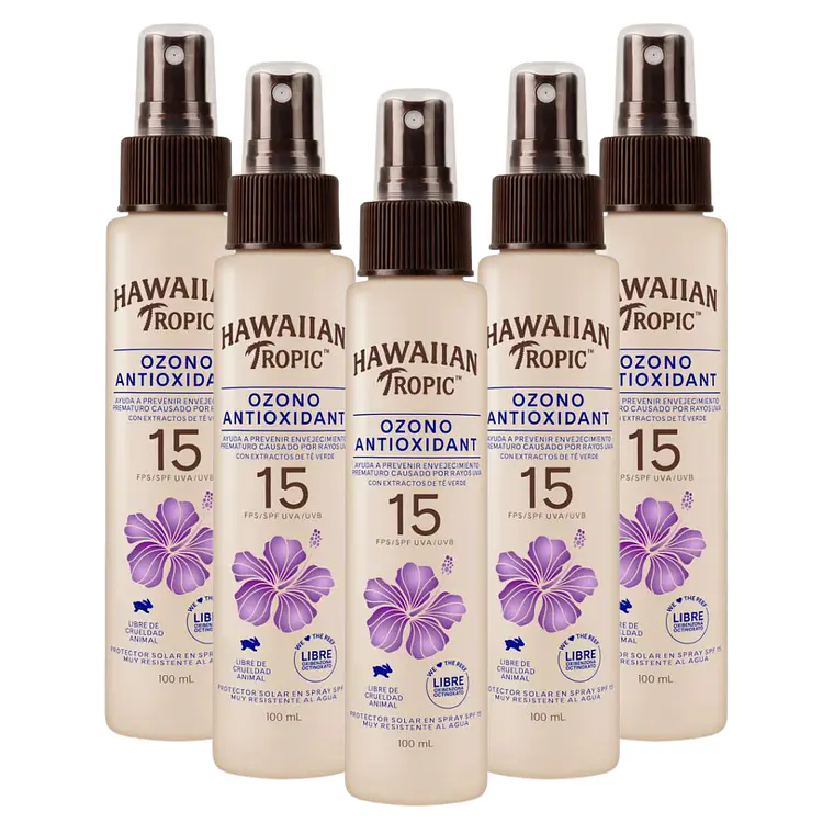 Protector Solar Hawaiian Tropic Ozono Antioxidant Mist FPS 15 100 ML X5 - HAWAIIAN TROPIC 1