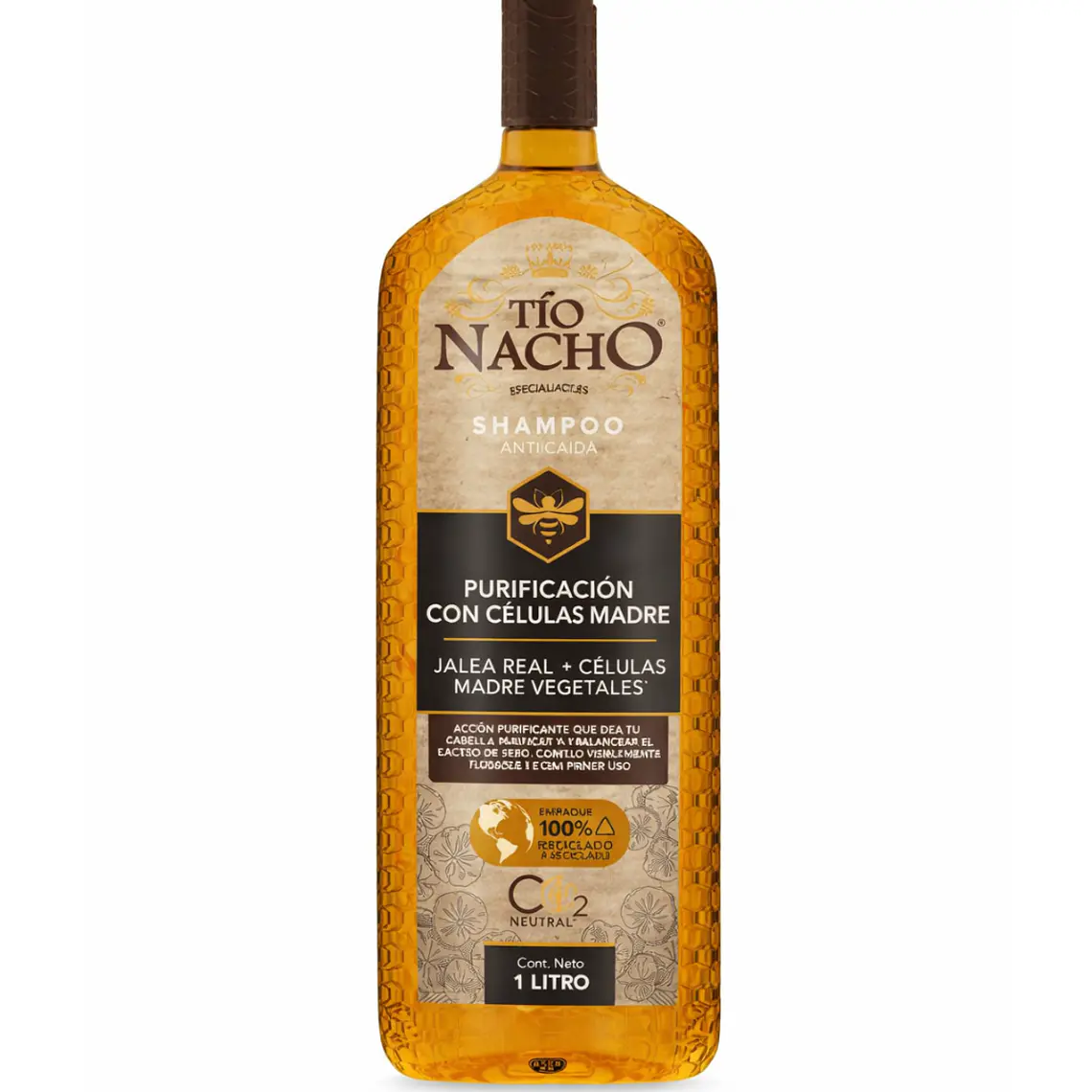 Shampoo Anti-caída Purificación Células Madre Jalea Real 1 L XCAJA (6 UNIDADES) - TIO NACHO 2