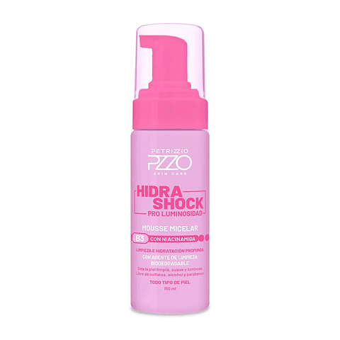 Mousse Micelar Hidra Shock Pro Luminosidad 150 ML - PETRIZZIO