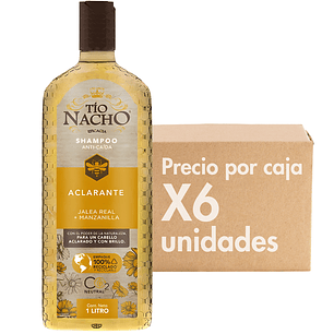 Shampoo Anti-caída Jalea Real Manzanilla 1L XCAJA (6 UNIDADES) - TIO NACHO