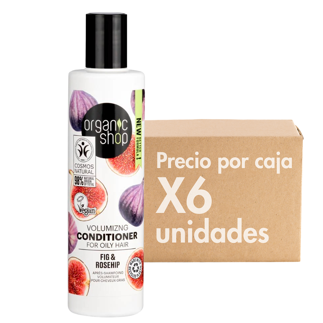 Acondicionador Cabello Graso Fig And Rosehip 280 ML XCAJA (6 UNIDADES) - ORGANIC SHOP 1
