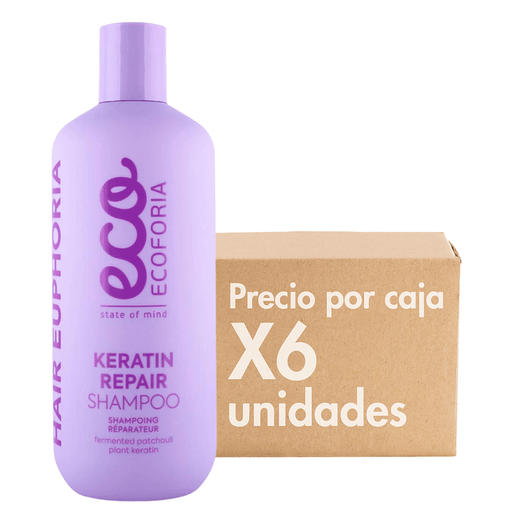 Shampoo Keratin Repair 400 ML XCAJA (6 UNIDADES) - ECOFORIA 1
