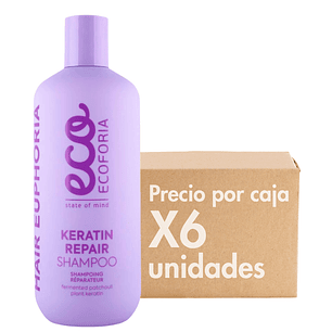 Crema Leave-In Ecoforia Keratin Repair 15 En 1, 200 ML XCAJA (6 UNIDADES) - ECOFORIA