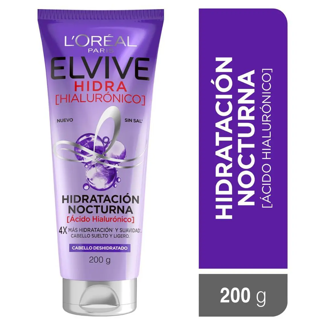 Hidratación Nocturna Elvive Hidra Hialúronico 200 ML XCAJA (6 UNIDADES) - LOREAL 2