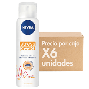 Desodorante Spray Nivea Stress Protect 150 ML XCAJA ( 6 UNIDADES) - NIVEA