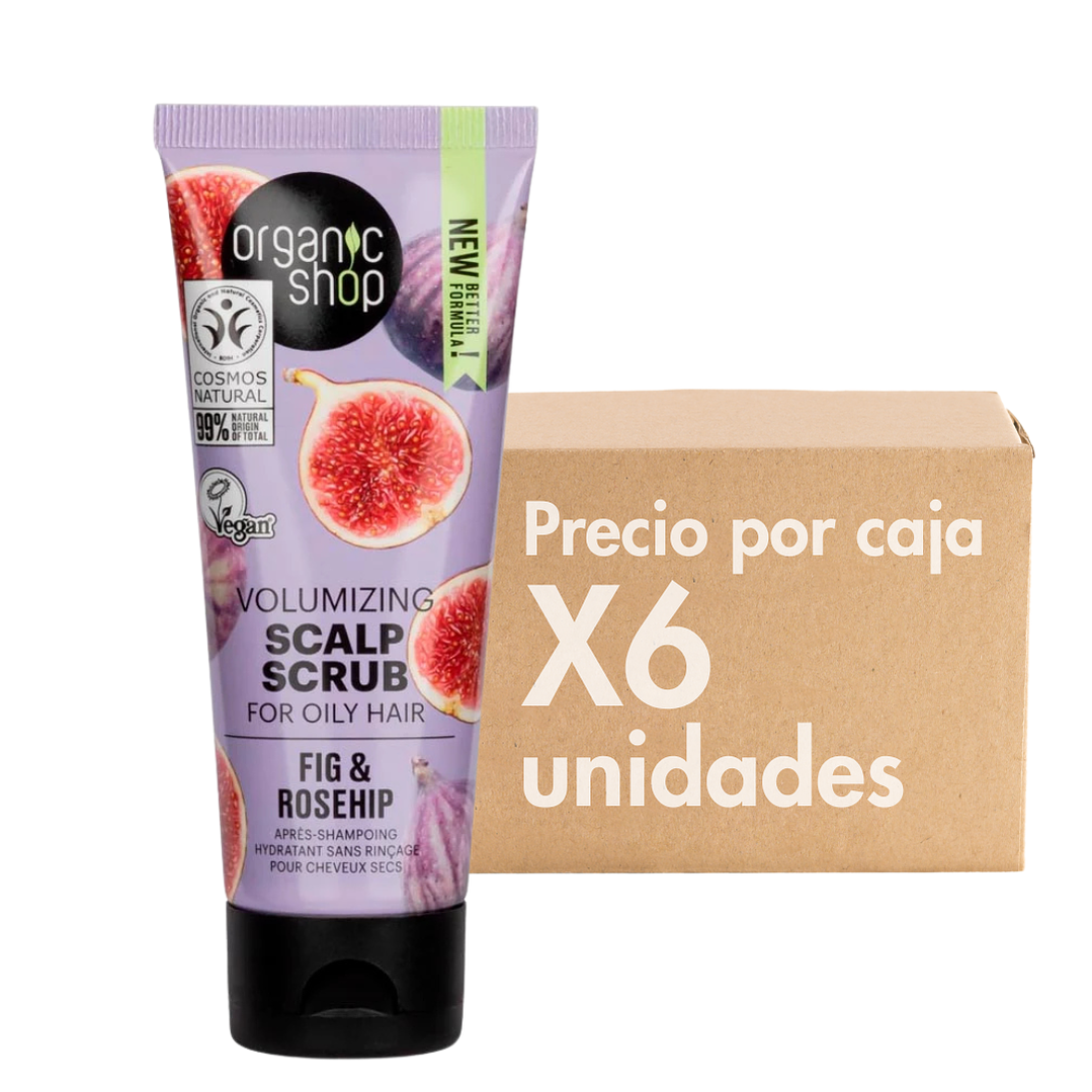 Exfoliante Capilar Cabello Graso Fig And Rosehip 75 ML XCAJA (6 UNIDADES) - ORGANIC SHOP 1