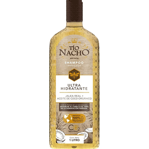 Shampoo Anti-caída Ultra Hidratante Jalea Real + Aceite De Coco Orgánico 1 L XCAJA (6 UNIDADES)- TIO NACHO