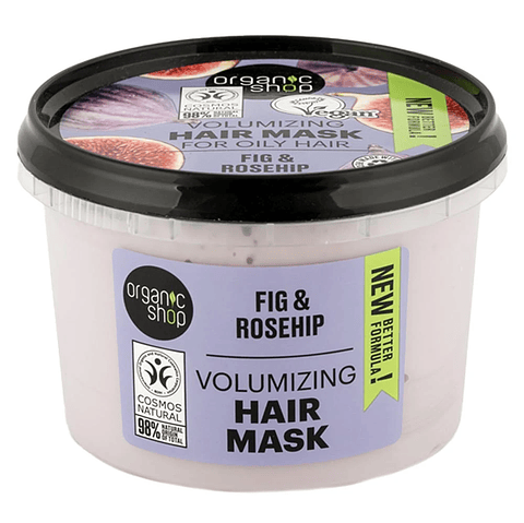 Mascarilla Capilar Organic Shop Cabello Graso Higo & Rosa Mosqueta 250 ML XCAJA ( 6 UNIDADES) - ORGANIC SHOP