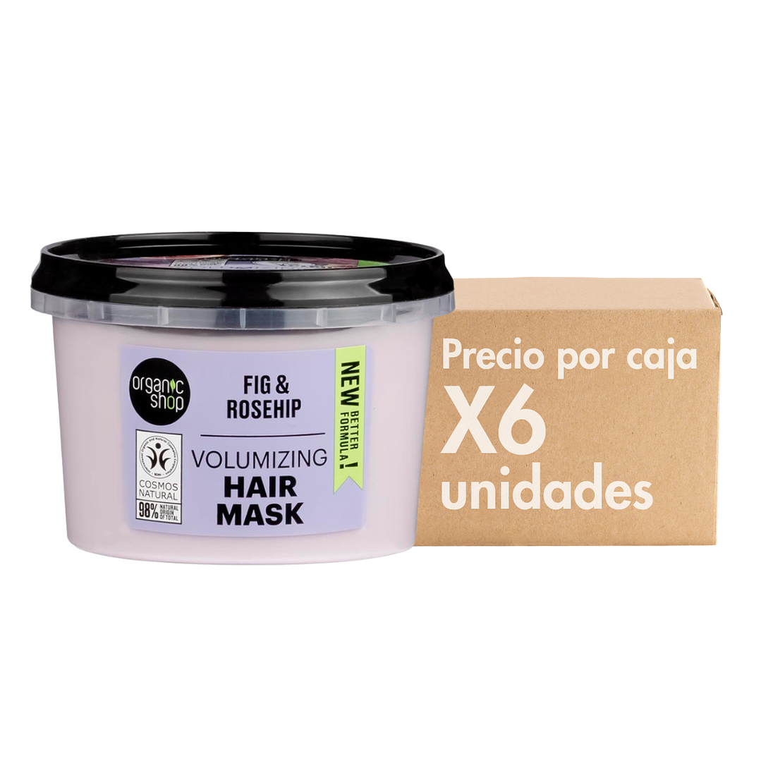 Mascarilla Capilar Organic Shop Cabello Graso Higo & Rosa Mosqueta 250 ML XCAJA ( 6 UNIDADES) - ORGANIC SHOP 1