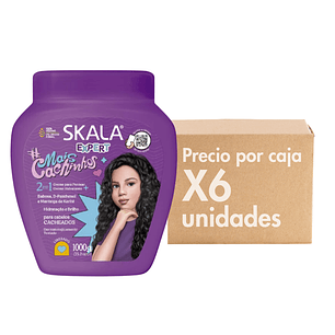 Mascara Mais Cachinhos 2 en 1 Tratamiento + Crema de Peinar, Hidratación y Brillo Para Todo Tipo de Rizos XCAJA (6 UNIDADES) - SKALA