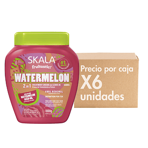 Mascara Watermelon 2 en 1 Tratamiento + Crema de Peinar XCAJA (6 UNIDADES) - SKALA