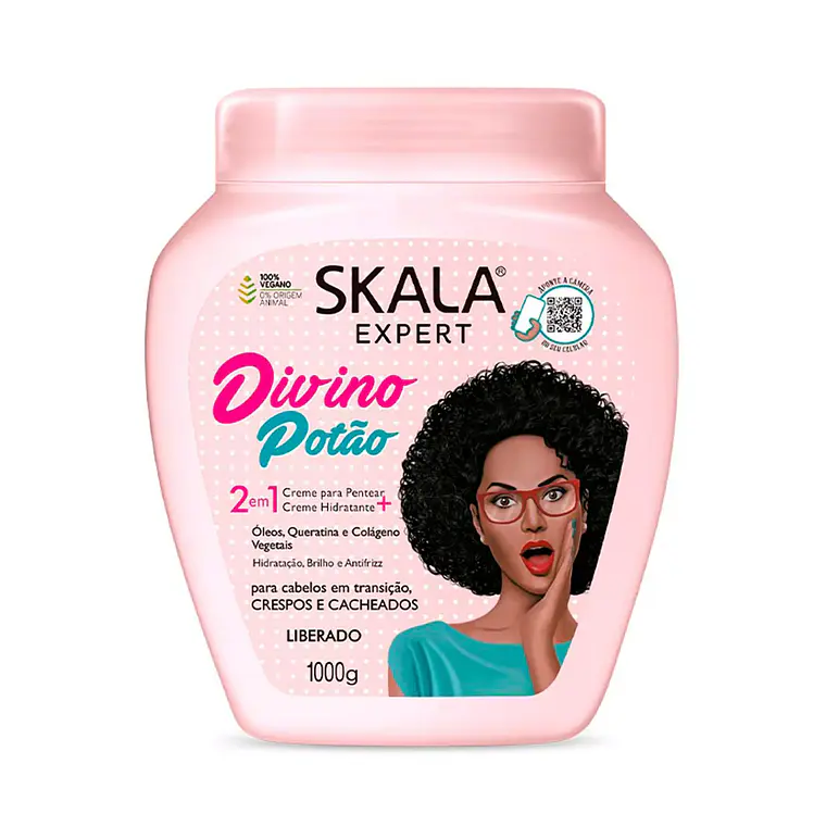 Máscara Divino Potao 2 en 1 Tratamiento + Crema de Peinar, Hidratación y Brillo Control Frizz XCAJA (6 UNIDADES) - SKALA 2