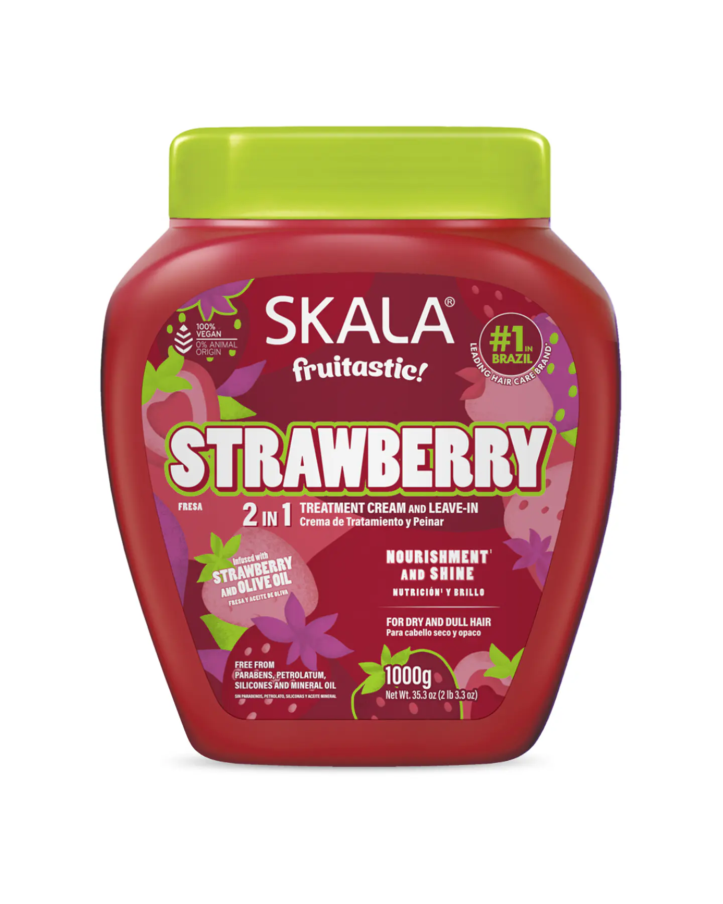 Máscara Strawberry 2 en 1 Tratamiento + Crema de Peinar XCAJA (6 UNIDADES) - SKALA 2