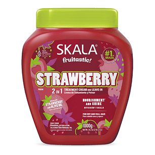 Mascara Strawberry 2 en 1 Tratamiento + Crema de Peinar XCAJA (6 UNIDADES) - SKALA