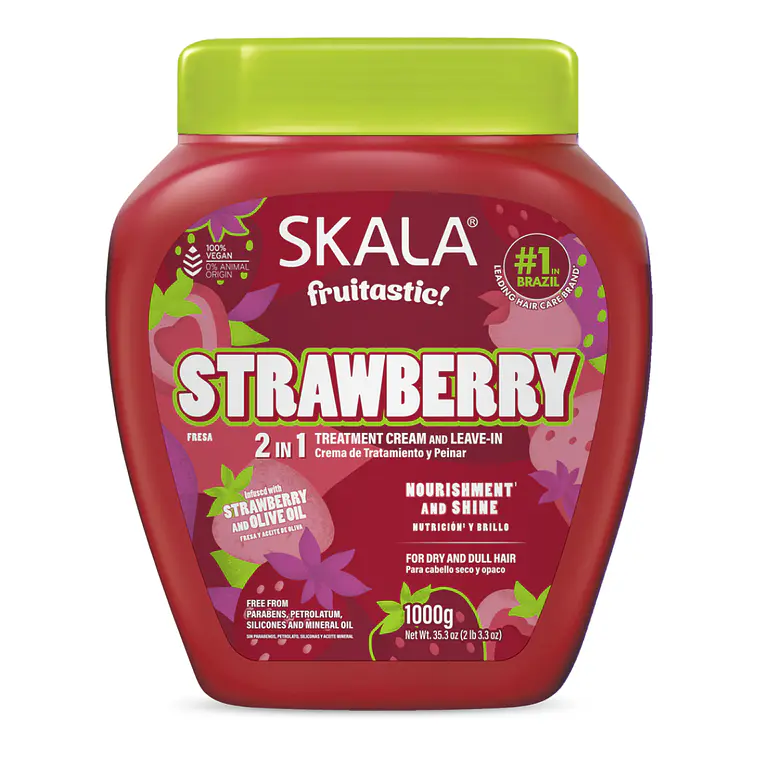 Máscara Strawberry 2 en 1 Tratamiento + Crema de Peinar XCAJA (6 UNIDADES) - SKALA 2