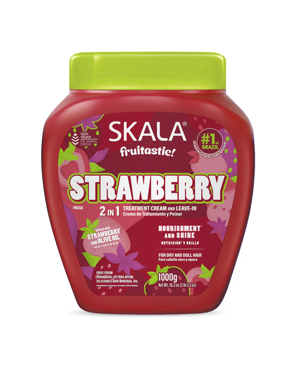 Máscara Strawberry 2 en 1 Tratamiento + Crema de Peinar XCAJA (6 UNIDADES) - SKALA 2
