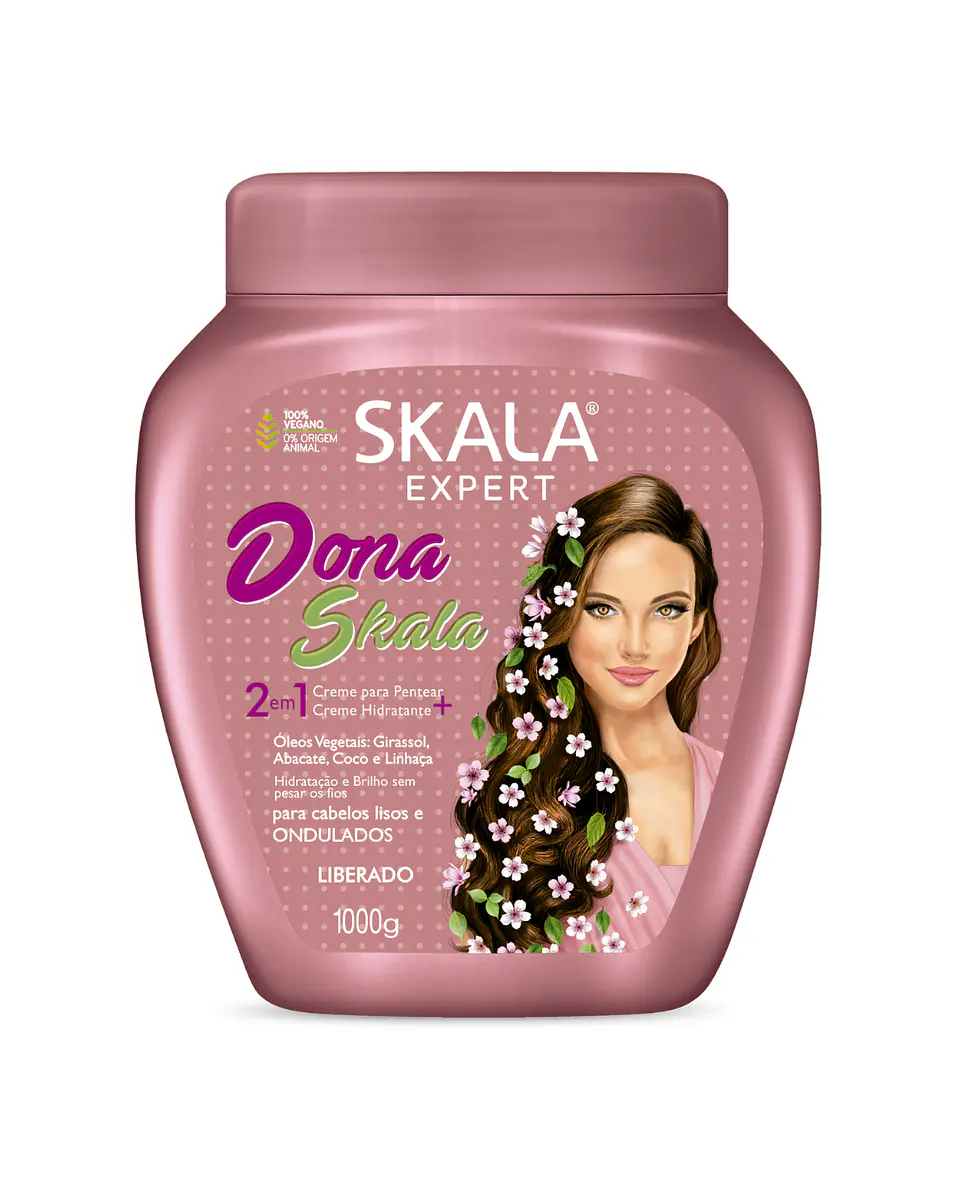 Máscara Dona Skala Definición y Brillo 2 en 1 Tratamiento + Crema de Peinar XCAJA (6 UNIDADES) - SKALA 2