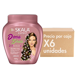 Mascara Dona Skala Definición y Brillo 2 en 1 Tratamiento + Crema de Peinar XCAJA (6 UNIDADES) - SKALA