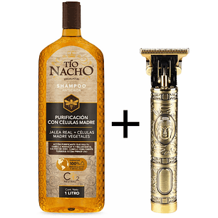 Shampoo Anti-caída Purificación Células Madre Jalea Real  1L + Máquina de Afeitar Eléctrica - TIO NACHO