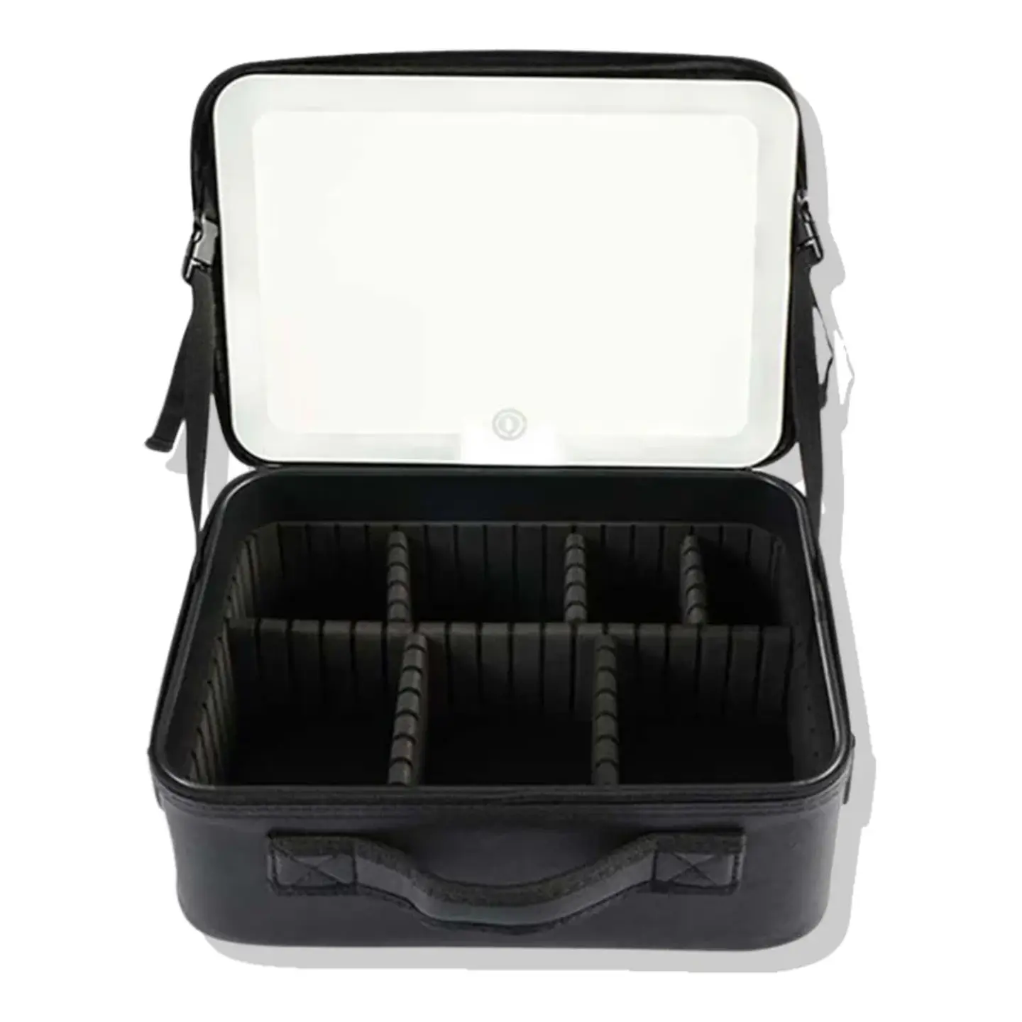 Cosmetiquero Con Espejo Luz Led Compartimientos 1