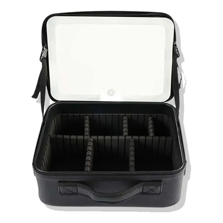 Cosmetiquero Con Espejo Luz Led Compartimientos 1