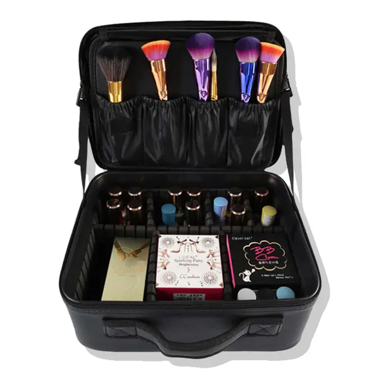 Cosmetiquero Con Espejo Luz Led Compartimientos 3