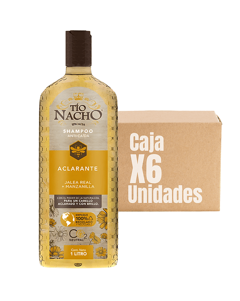 Shampoo Anti-caída Jalea Real Manzanilla 1L XCAJA (6 UNIDADES) - TIO NACHO