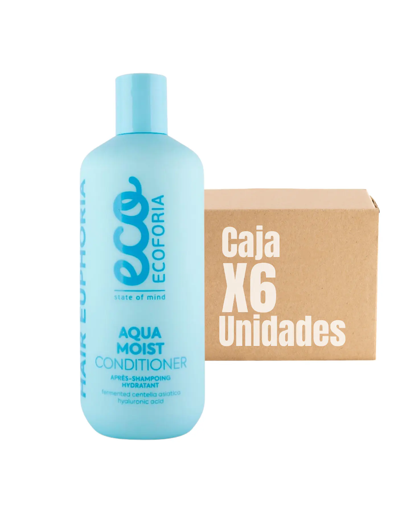 Acondicionador Aqua Moist Hidratante 400 ML XCAJA (6 UNIDADES) - ECOFORIA 1