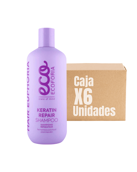 Shampoo Keratin Repair 400 ML XCAJA (6 UNIDADES) - ECOFORIA