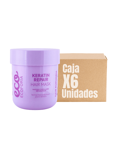 Mascarilla Keratin Ecoforia Repair 200 ML XCAJA (6 UNIDADES) - ECOFORIA