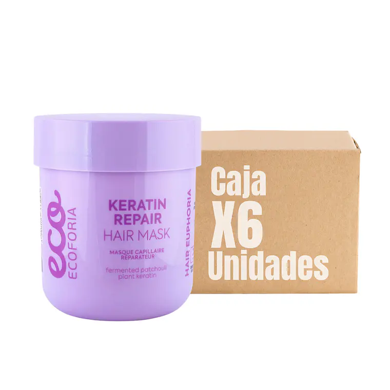 Mascarilla Keratin Ecoforia Repair 200 ML XCAJA (6 UNIDADES) - ECOFORIA 1
