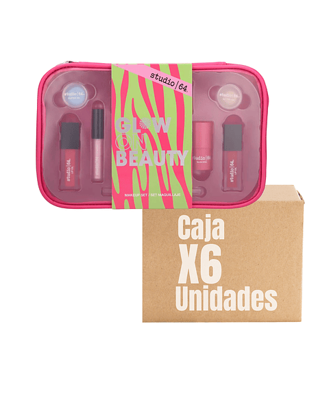 Set Maquillaje Glow On Beauty XCAJA (6 UNIDADES) - STUDIO 64