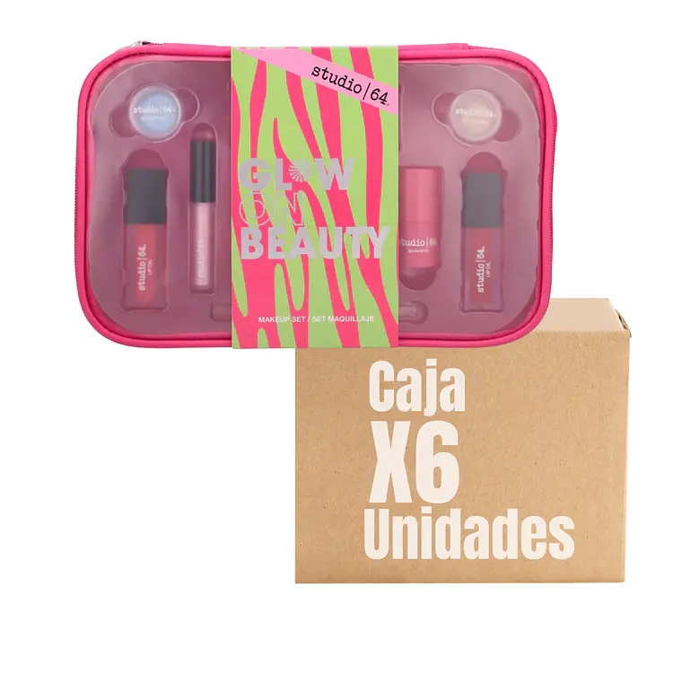 Set Maquillaje Glow On Beauty XCAJA (6 UNIDADES) - STUDIO 64 1